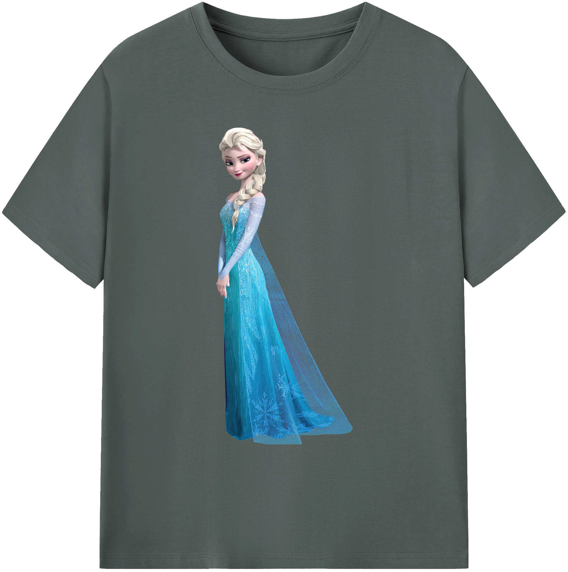 （画像用） アナと雪の女王 アンナ エルサ Frozen Anna Elsa 綿100％ メンズ半袖Tシャツ｜肌触りやわらか＆通気性